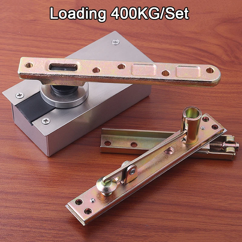 

1Set Heavy Duty Door Hinges 360° Rotary Invisible Hidden Door Pivot Hinges Wooden Door Shaft Install Up and Down Loading 400KG