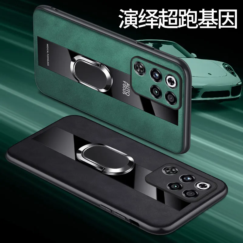 Untuk Red Magic 11 Pro Case Luxury Leather Porsche Stand Cover Untuk Red Magic 11 Pro Shockproof Bumper Funda