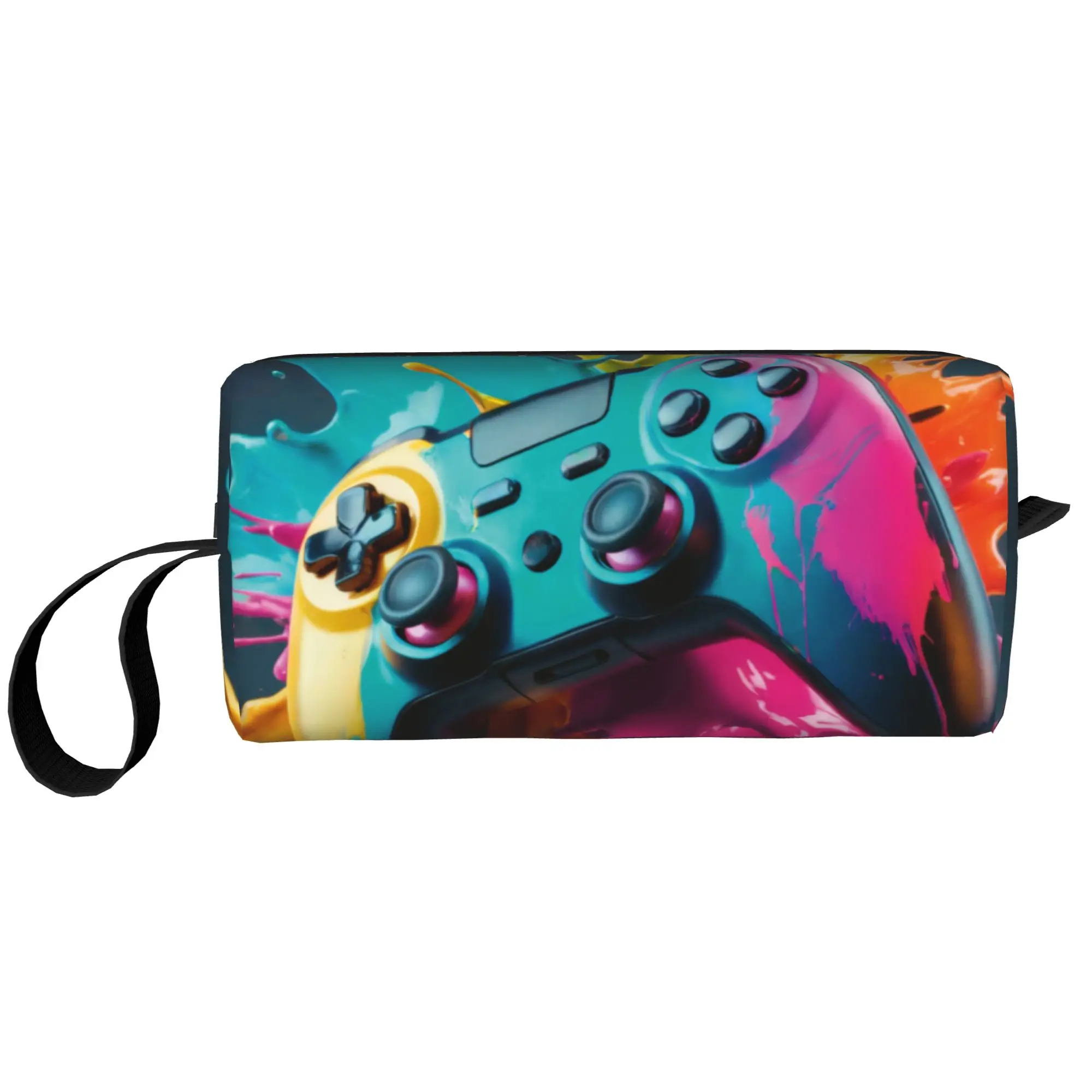 

Custom Game Controller Toiletry Bag Women Technological Sense Makeup Cosmetic Organizer Ladies Beauty Storage Dopp Kit Box