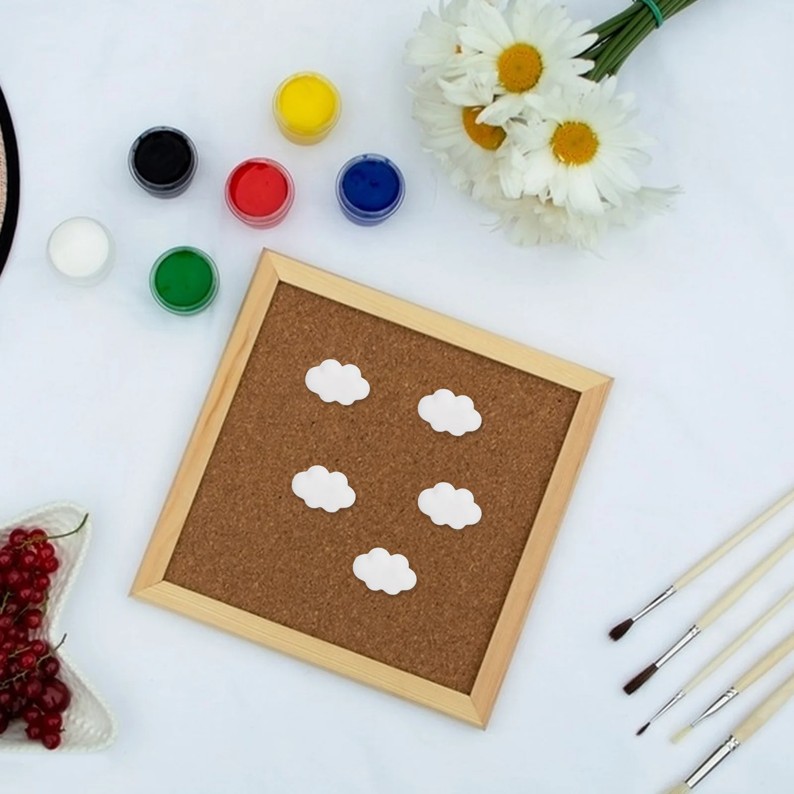 

10Pcs Cloud Shape Thumbtacks Resin White Decorative Pushpins for Wall Bulletin Board DIY Office School Accessories