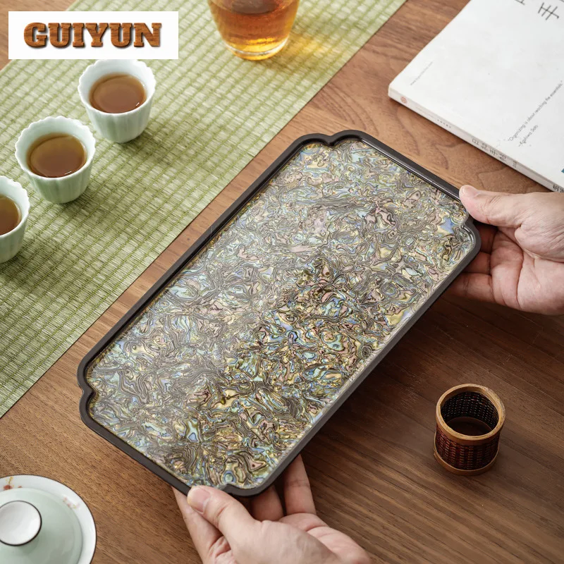 صينية الشاي الباكليت الميلامين أم اللؤلؤ ورنيش صينية الشاي أطباق فاكهه مجففة القهوة تخزين مجلس إبريق الشاي حصيرة أطباق للتقديم