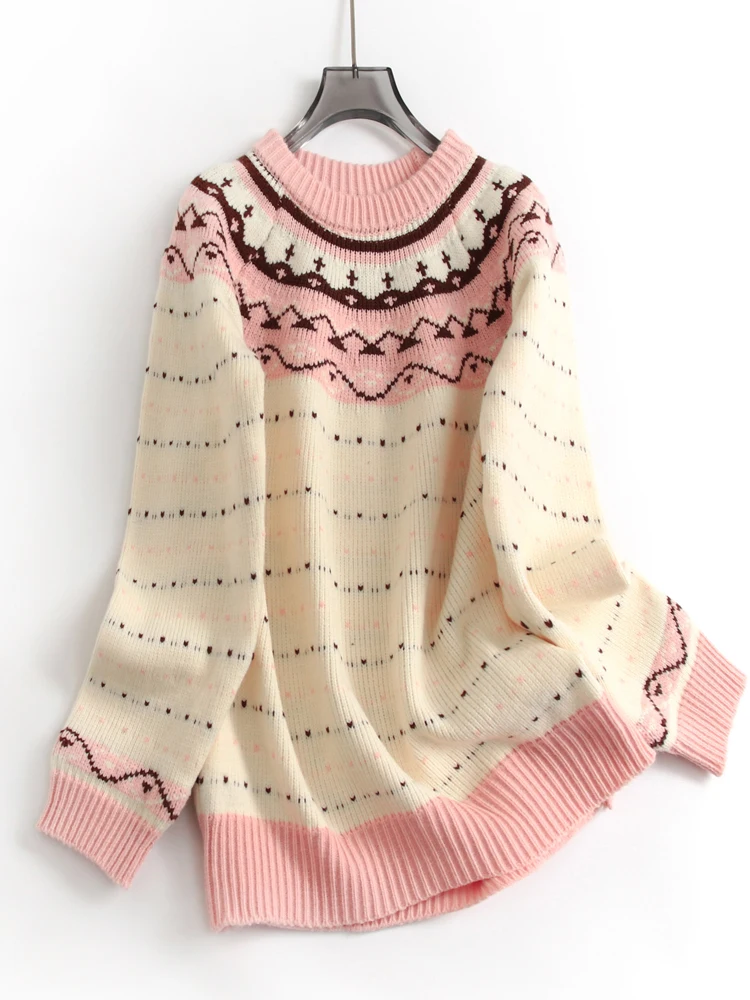 Süßer Strickpullover Oulder Sve Round Ne Loose Fit Fluffy Crochet Damen Herbst Winter Faion Casual Bequemes Top