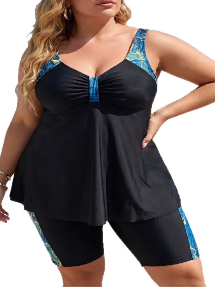 XL-6XL Plus Size High Waist Bikini Women's Push Up Big Large Size Swimsuit Mujer Tummy Control Swimwear Bikini Sets 2026 Summer view 3