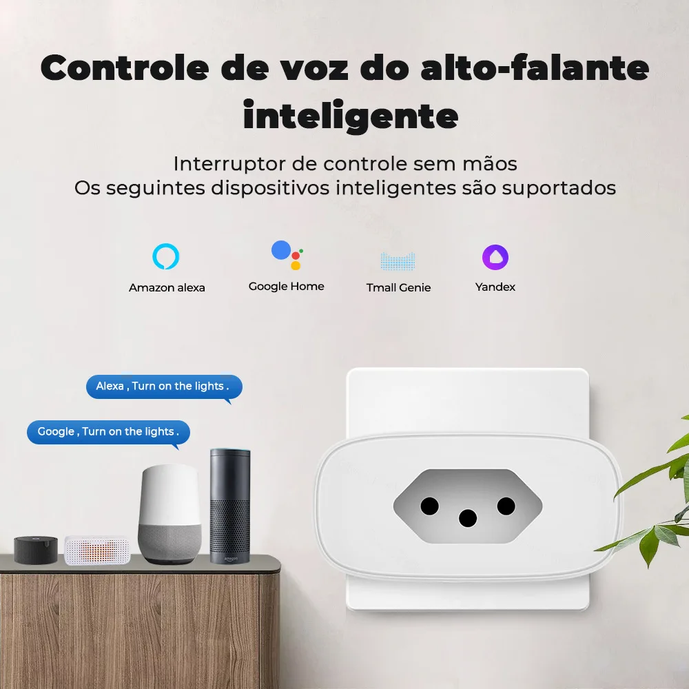 16A Tuya Smart Plug Brasil Version WIFI/Zigbee APP Power Monitor Socket Timing ON/OFF Voice Control Works with Alexa Google Home