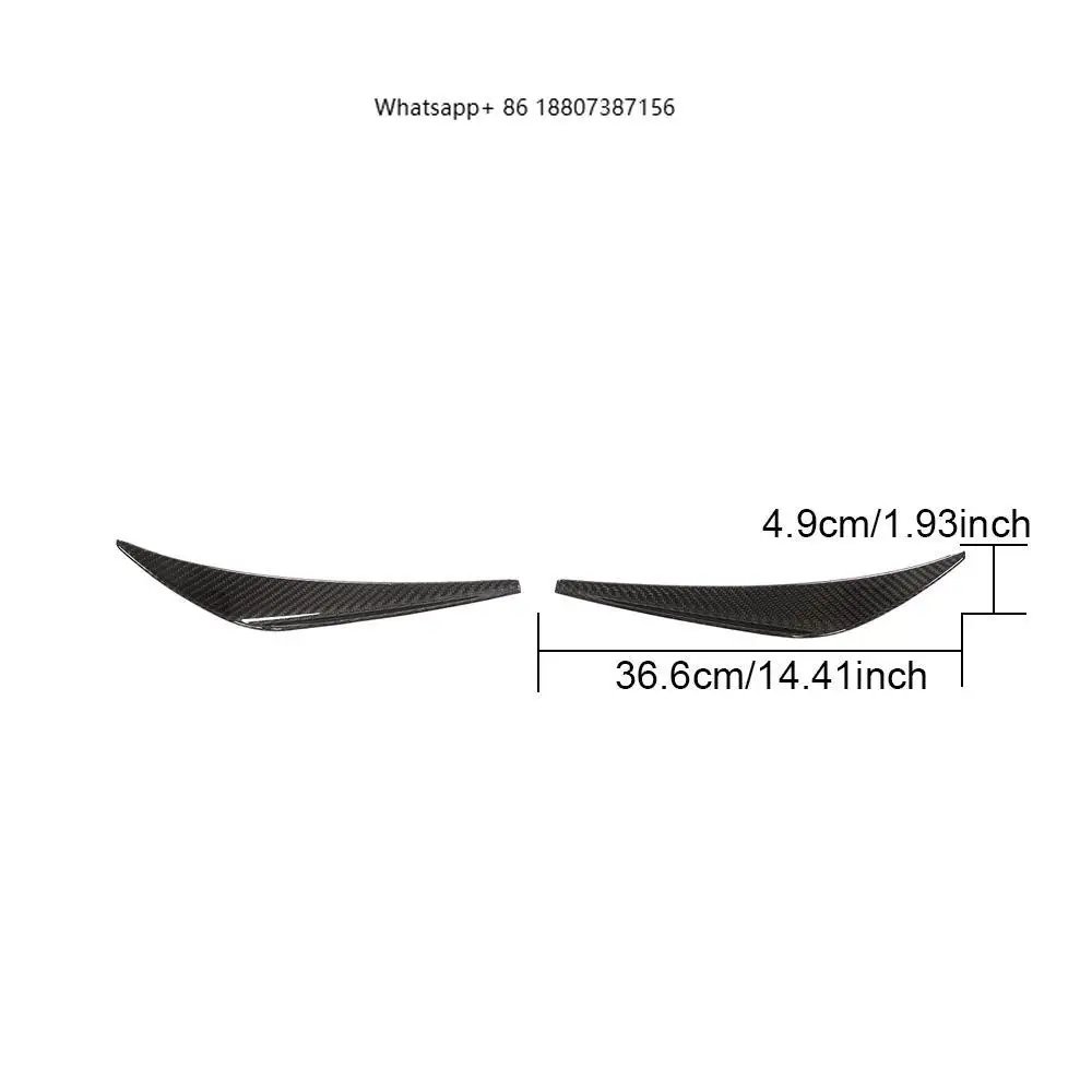 

Dry Carbon Fiber 991 GT3 Front Bumper Canards Fins Trims forPorsche 911 991 GT3 RS Coupe 2017 - 2019