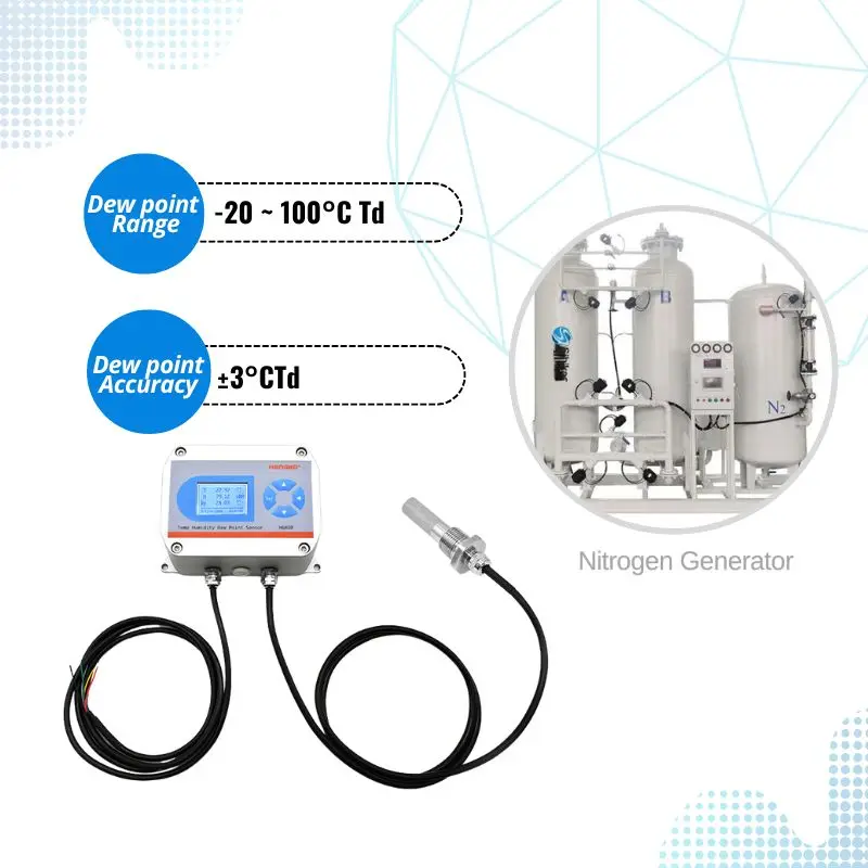 

HG808 A RS485 Онлайн-датчик точки росы, передатчик с дисплеем от -50 до 90 градусов Цельсия Td 4-20 мА