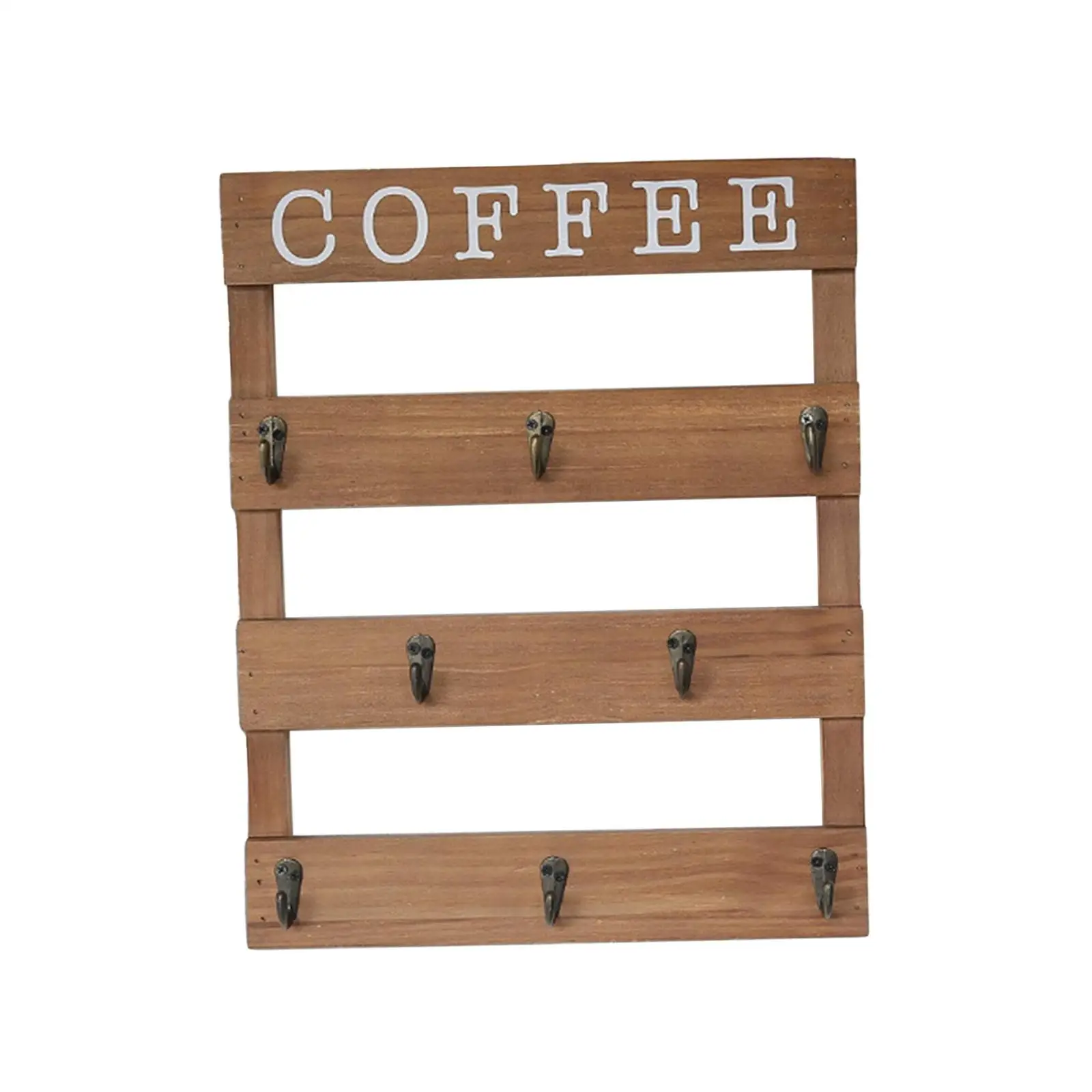 Wall Mounted Mug Rack Sturdy Bottles 8 Hooks Tea Cups Office Easy to Clean Cup Drying Rack Coffee Mug Rack Coffee Cup Wall Rack