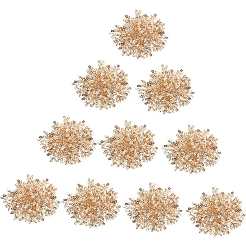 3/5/10Pcs Gold Floral Foam Blocks Artificial Hydrangea Head Faux Plant Flower Ornament Wedding Flowers Bouquet Plastic Decor - view 3