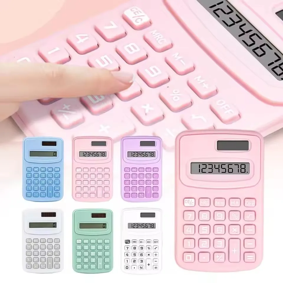 Solar Scientific Calculator Small Desktop Mini Calculators Large Display Cute Calculator Learning Auxiliary Portable Calculator