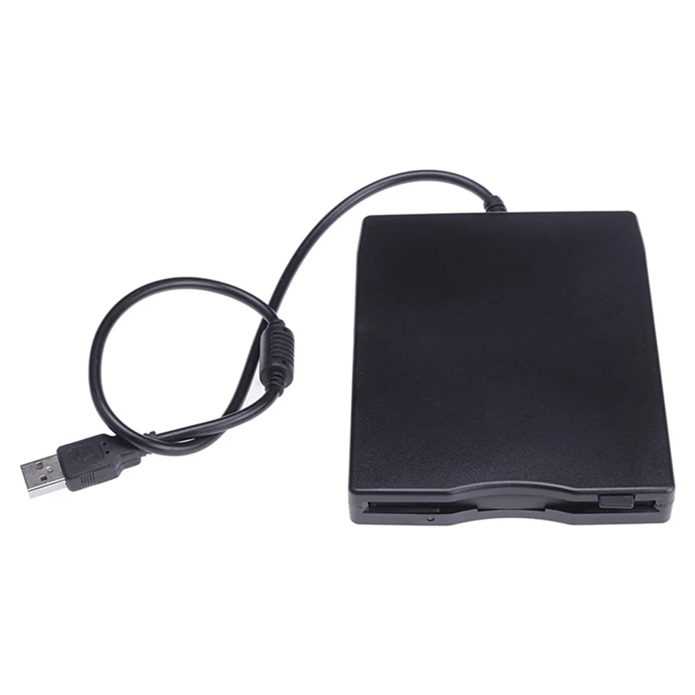 Unidade de disquete externa USB 2.0, transferência de dados portátil de alta velocidade para preto, compacto, leve, estável, antichoque