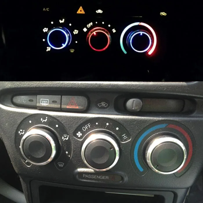 3pcs For Toyota Funcargo / Probox Switch Knob Knobs Heater Heat Climate Control Buttons Dials Frame A/C Air Con Cover