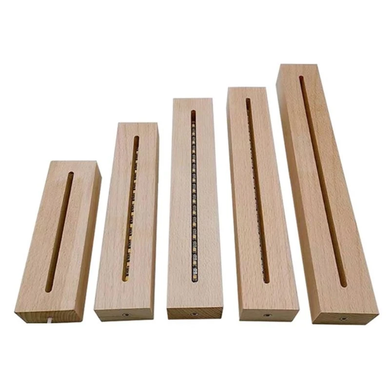 

Resin Art Rectangle LED Lights Display Base Pedestal Crystal Wooden Lighted Base Stand Night LED Light Lamp Base LED