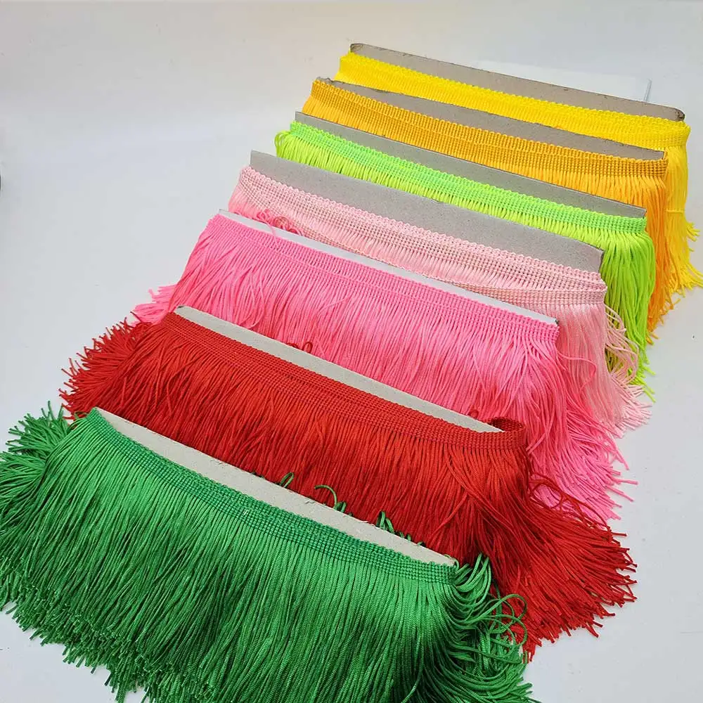 10 Yards 10cm Long Tassel Fringe Trim Lace Ribbon Tassels For Curtains Dresses Fringes For Sewing Trimmings Accessories Crafts