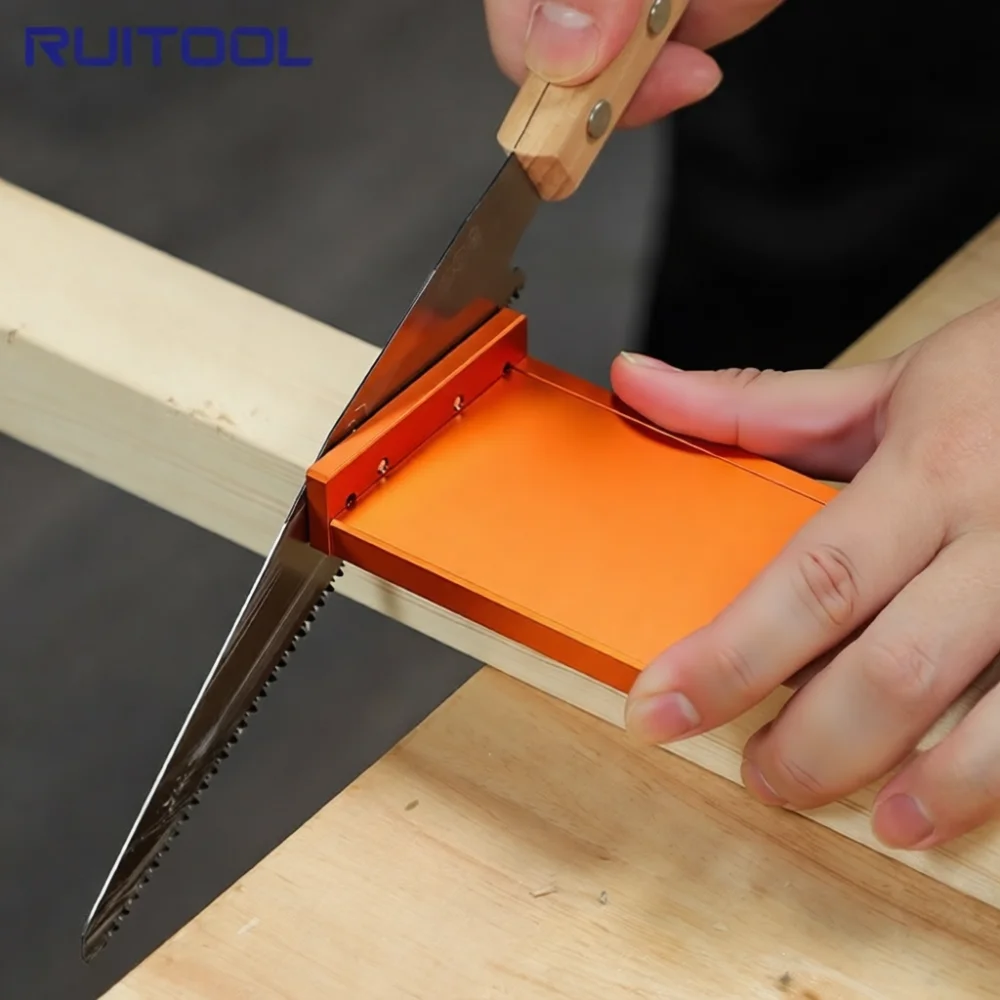Professional Magnetic Cutting Rail Tool Aluminum Alloy 90 Degree Angle Positioner Woodworking Hand Saw Accessory