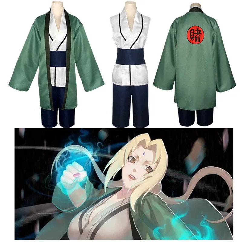 Tsunade Cosplay Japanese Anime Costume Cartoon Girls Women Kimono Halloween Carnival Suit Tsunade