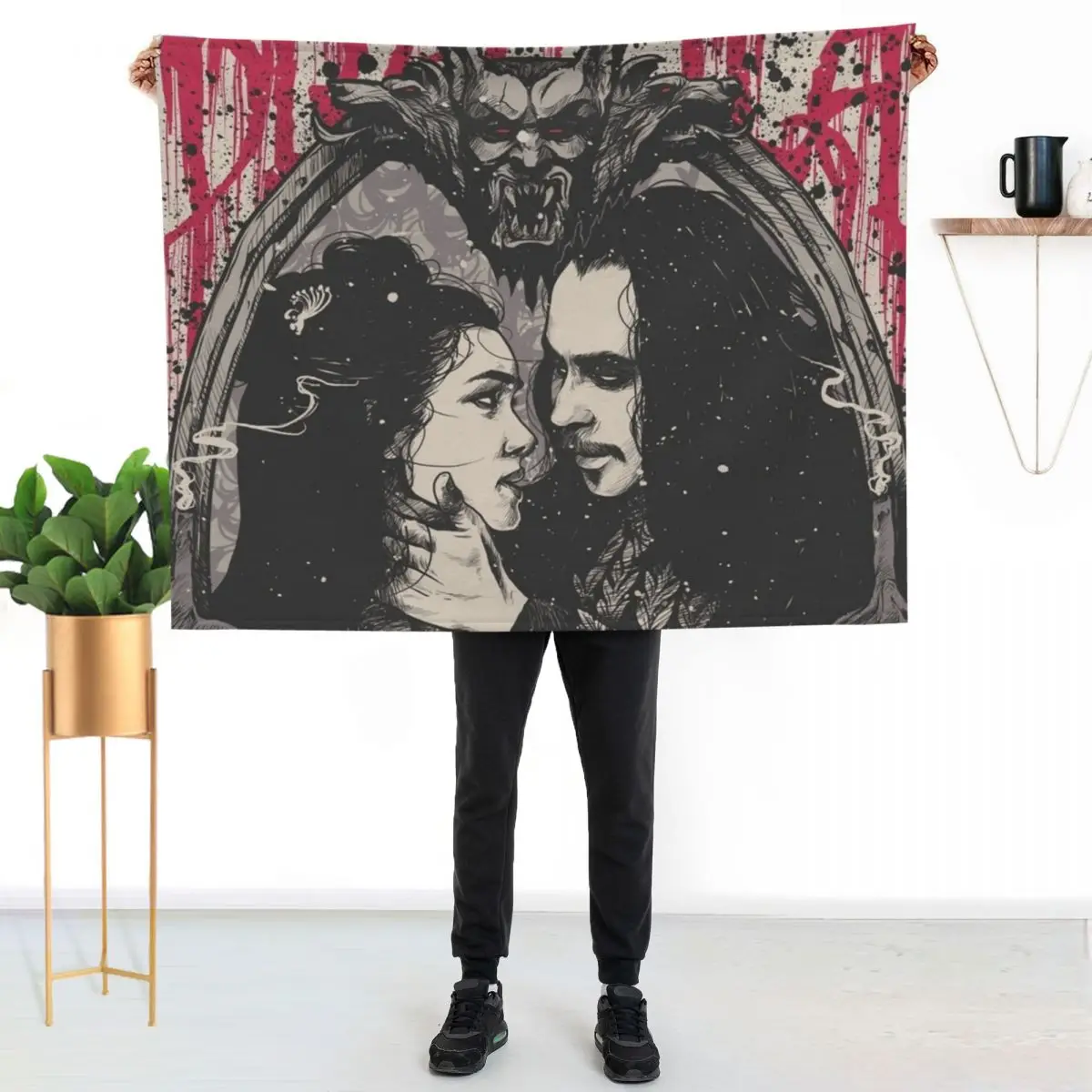 Bram Stoker's Dracula Love Throw Blanket Multi-Purpose bed plaid Decorative Sofa Travel Flannel For Baby Blankets