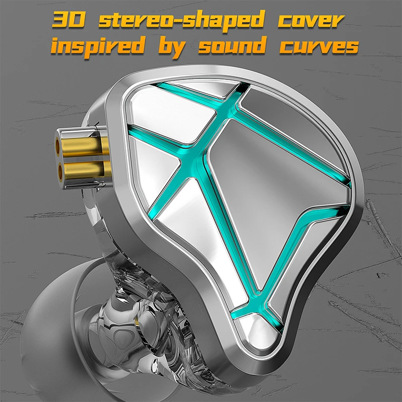 KZ ESX โลหะหูฟังพร้อมไมโครโฟน-หูฟังชุดหูฟัง12มม.ขนาดใหญ่แบบไดนามิกเกมเพลง HiFi หูฟัง3.5มม.