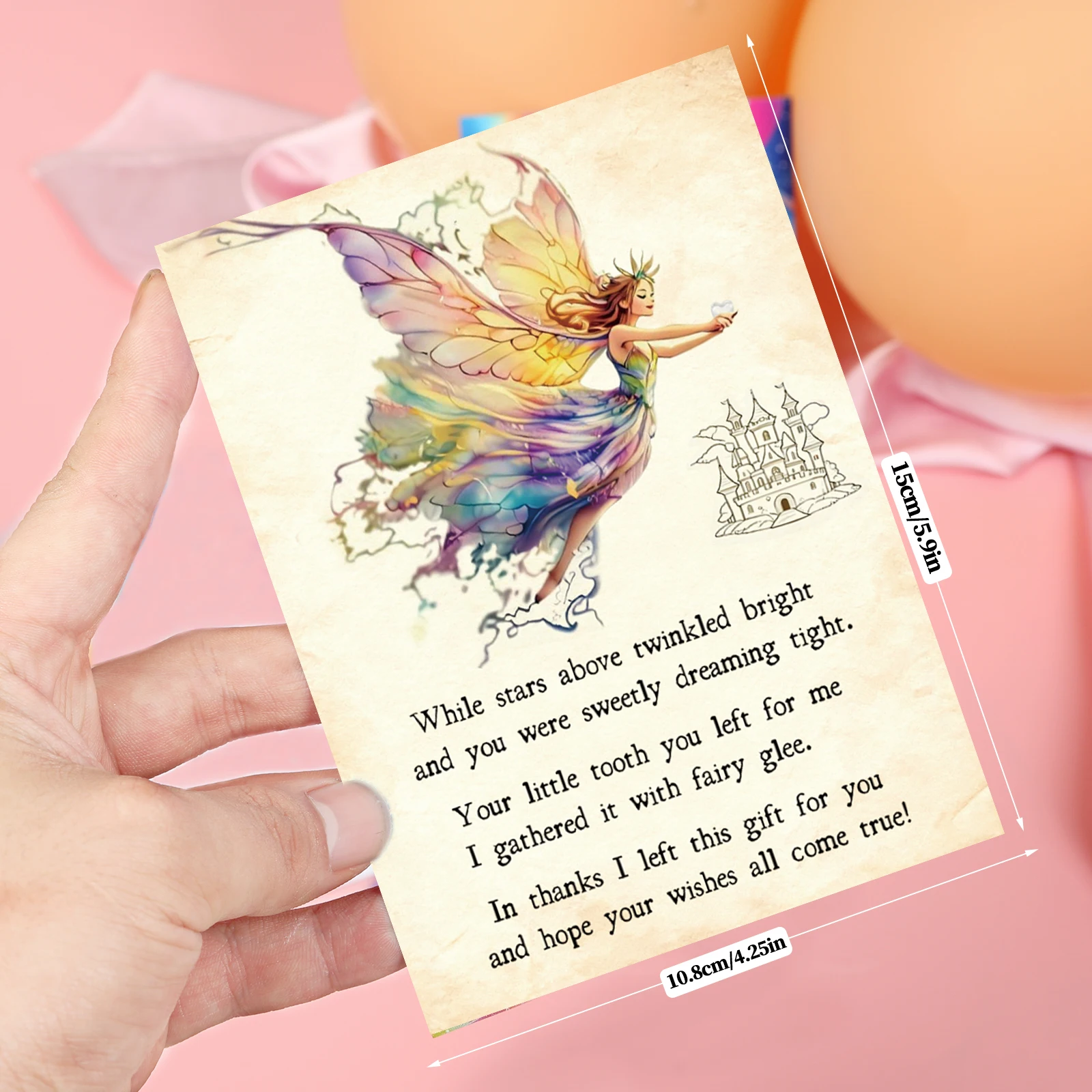 15 Dental Fairy Certificates-Double sided Printed Receipt Certificates with Encouragement for Brushing Teeth, Tooth Replacement