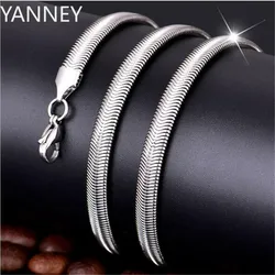 Hot sale 925 Sterling Silver 6MM snake chain bracelet necklace fashion Link bracelet for men and women Punk Jewelry Dropshipping