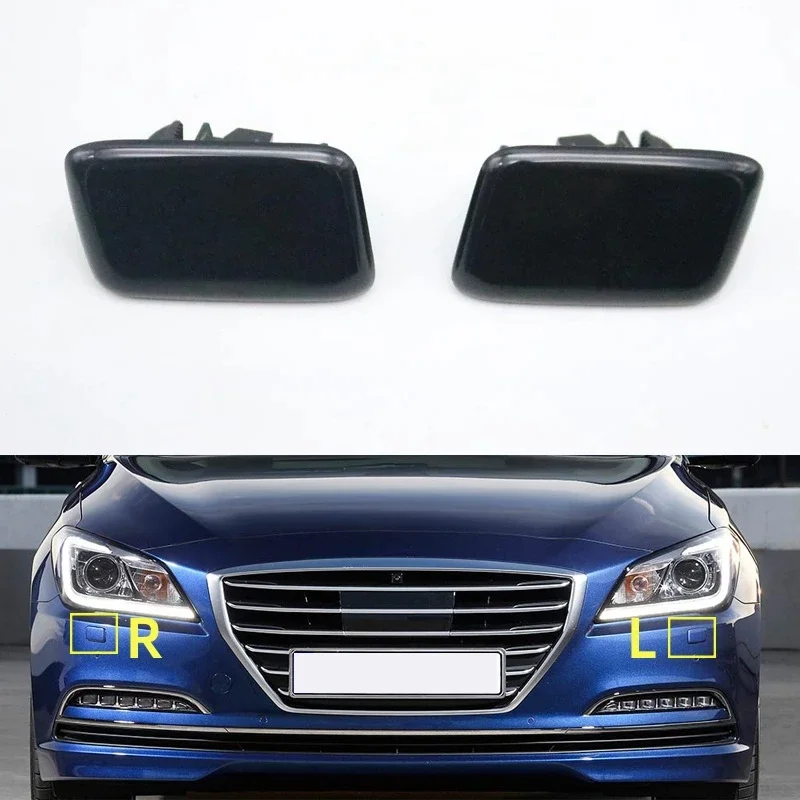 For Hyundai GENESIS G80 2014-2016 Front Bumper Headlamp Headlight Water Spray Nozzle Washer Cover Cap