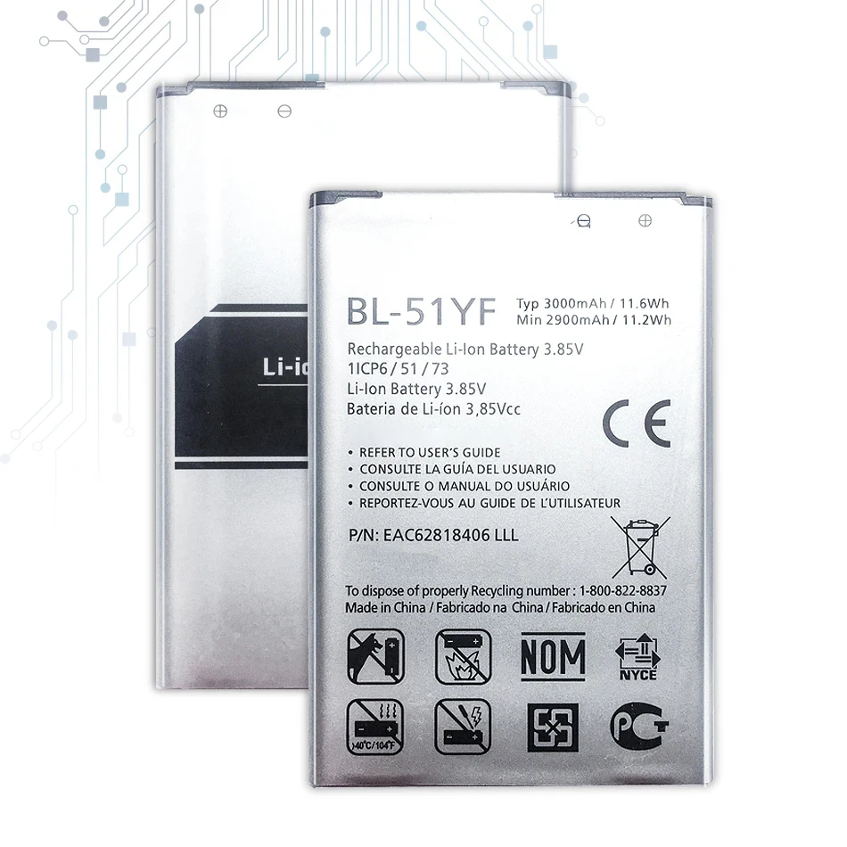 

High Quality BL-51YF BL51YF BL 51YF 3000mAh Mobile Phone Battery for LG G4 H810 H815 H818 F500 US991 VS986 Bateria Batteries