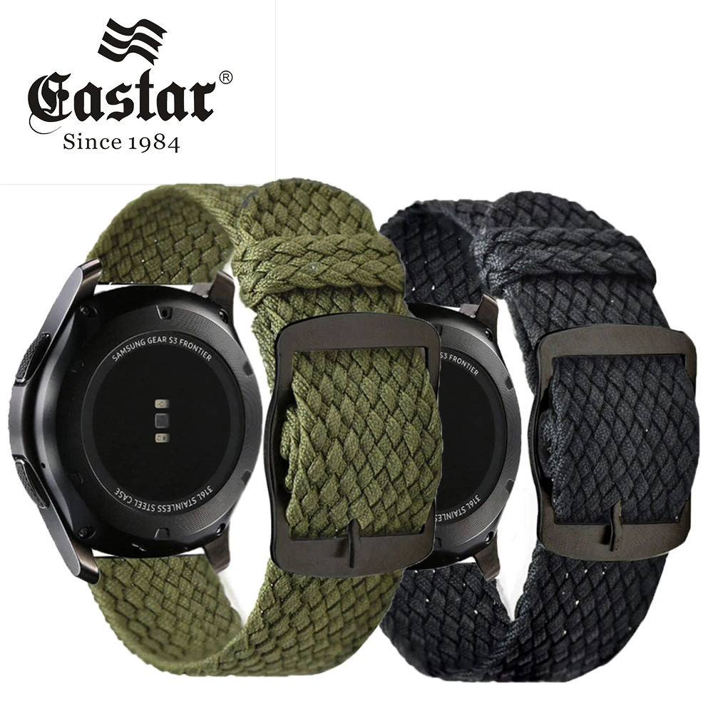 Eastar Nylon Woven Watch Band Colorful Replacement Buckle Strap For Samsung Gear S3 for Xiaomi Huami Amazfit Pace Bracelet 22mm