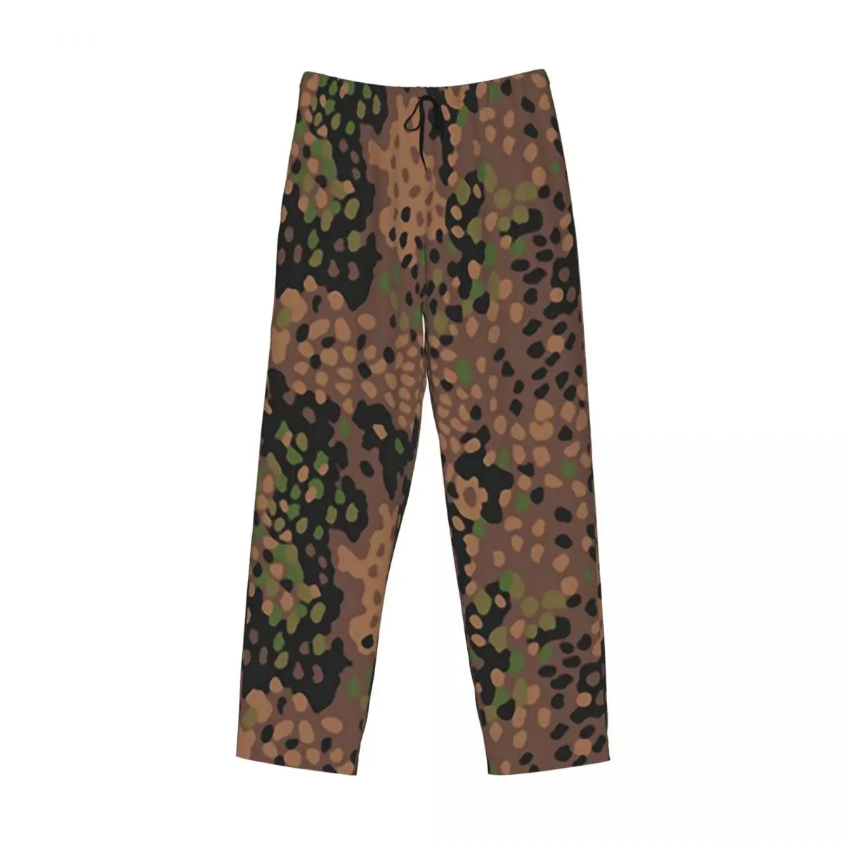 Custom Splintertarn German WW2 Camouflage Army Military Camo Men Pajama Pants Lounge Sleep Sleepwear Bottoms with Pockets view 3