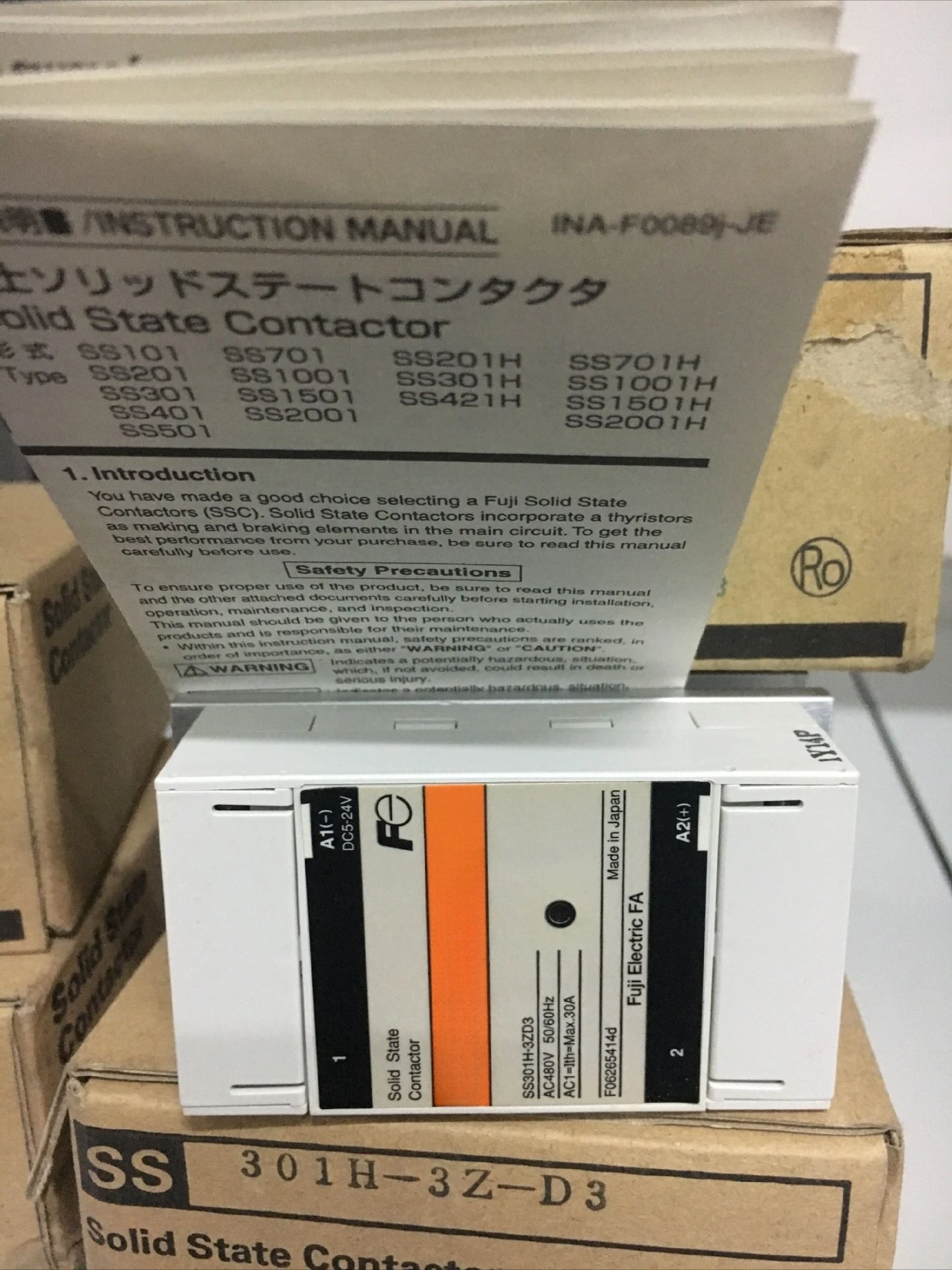 Parts for Fuji Solid State Relay SS301H/201H/SS503H/SS302H-3Z-D3 SS1202H-3Z-D3