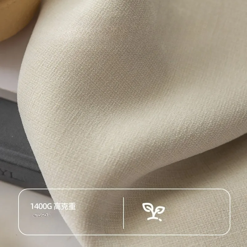

Custom Size Fully Blackout Creamy Luxury Curtains for Living Room Bedroom Dining Soft and Thick White Tulle Simple Grace Modern