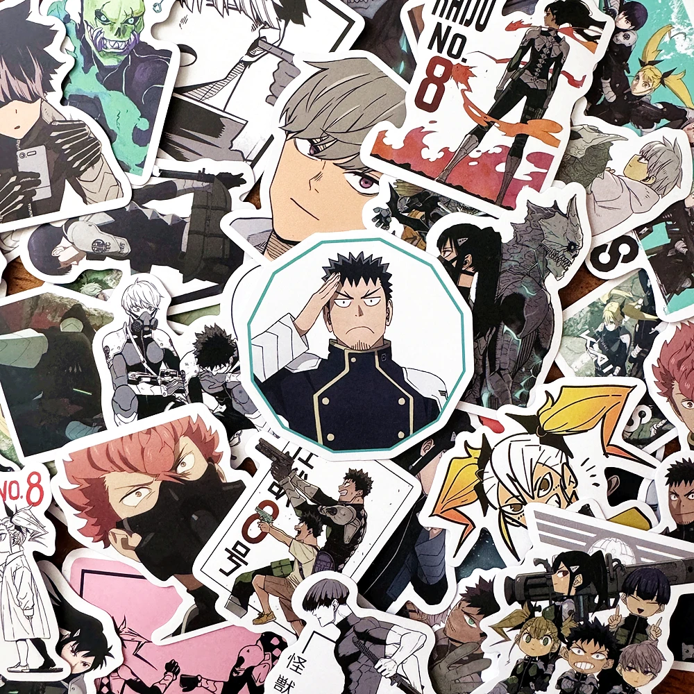 Dorohedoro Jpanese Anime Adesivos para Laptop, Moto, Skate, Bagagem, Geladeira, Caderno, Toy Decal, Kaiju No. 8, 50Pcs