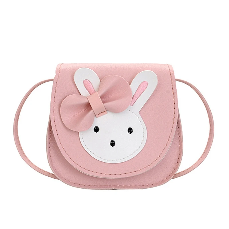 Baby Girls Cute Bow Rabbit Flap Bag Children's Small Crossbody Bag Mini Diagonal Bag Shoulder Bag Decorative Coin Purse