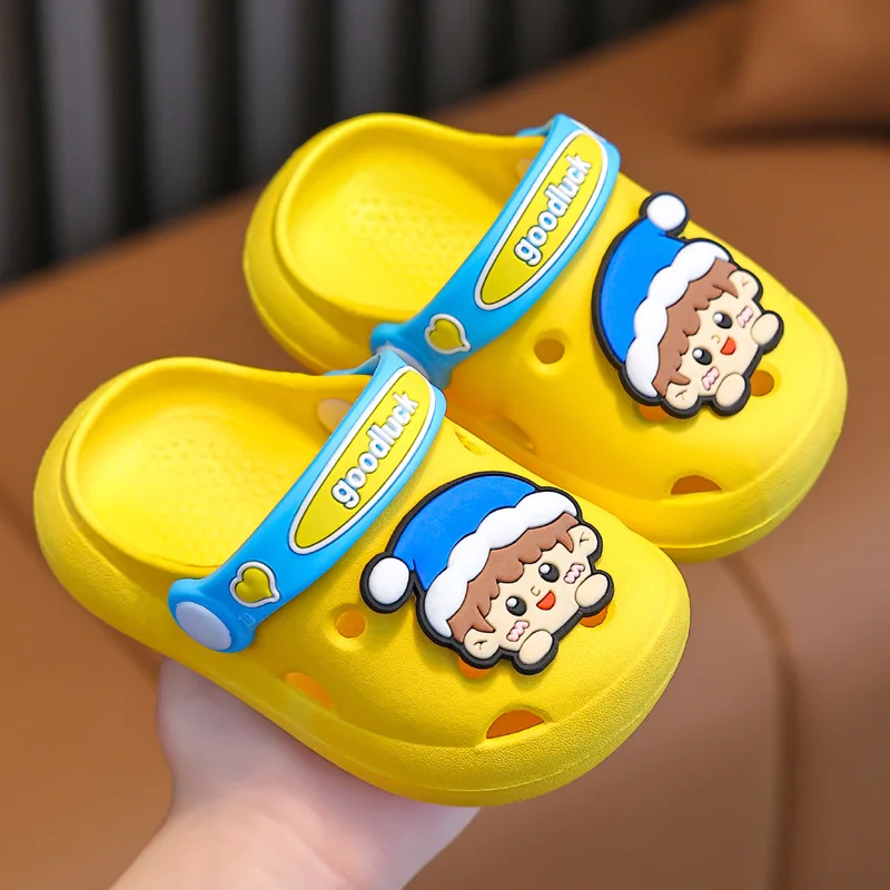

Summer New Baby Slippers Indoor Non-slip Soft Bottom Comfort Fashion Cute Children's Hole Shoes Boys Girls Kid Outdoors Sandals
