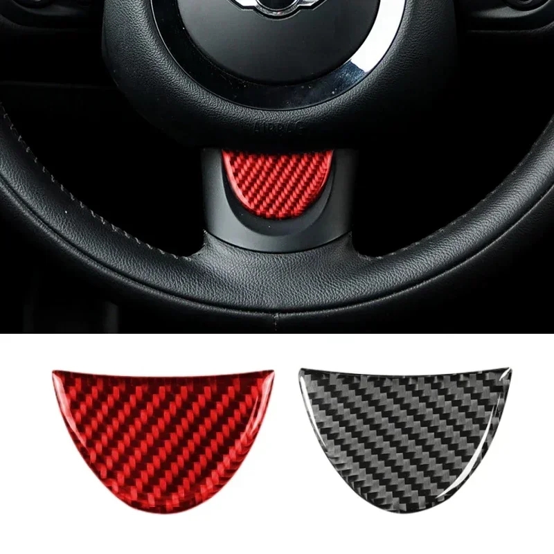 Carbon Fiber Car Steering Wheel Decorative Sticker for Mini Cooper R55 R56 R60 R61 Clubman Countryman F55 F54 F60 Accessories