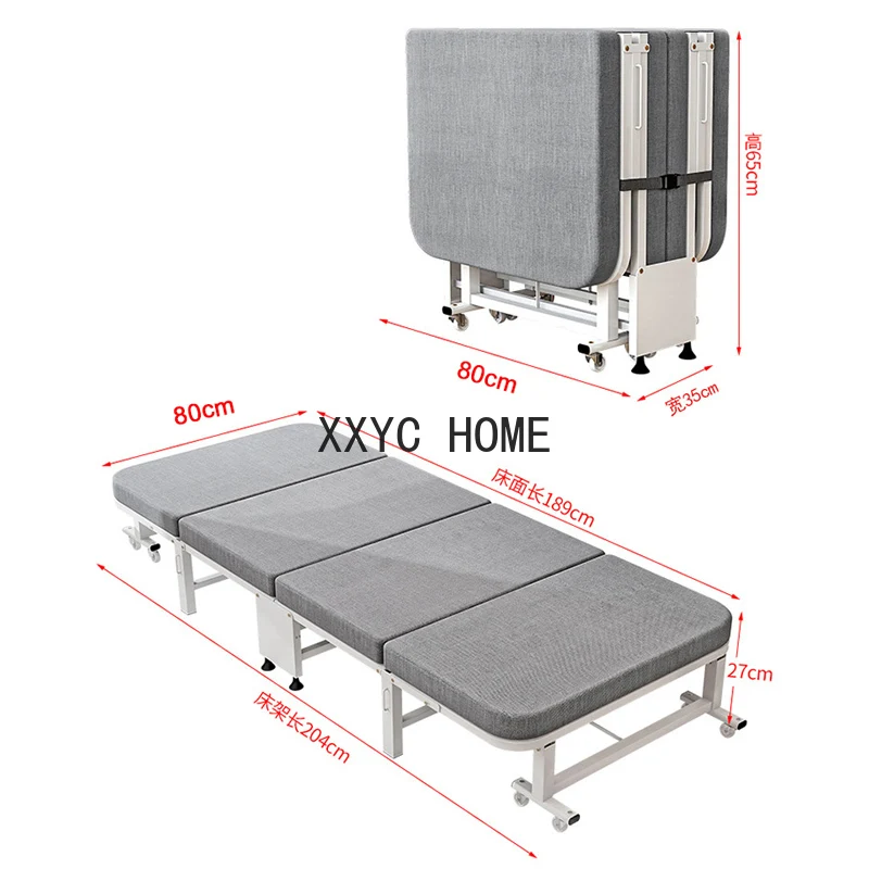 Retractable Modern Fabric Folding Beds Simple Household Furniture Hideaway Travel Portable Simple Home Furniture Adult