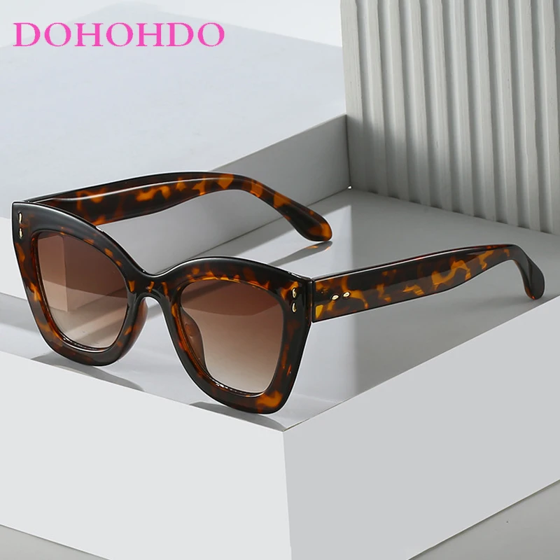 

Luxury Classic Oversized Cat Eye Rice Nail Sun Glasses Female Fashion Designer Eyewear Summer Traveling Drive Sunglass Men UV400
