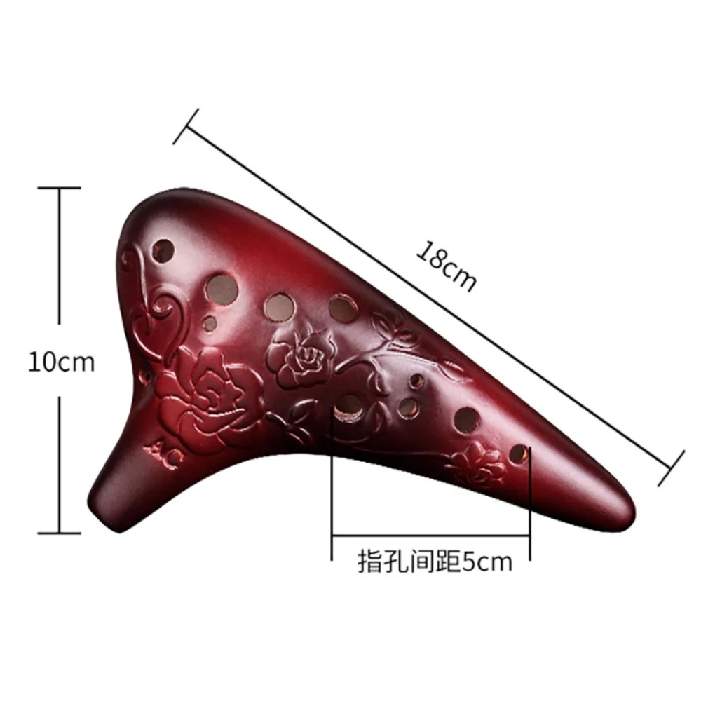 Legenda Ocarina 12 Hole Alto C Tone rzeźba Relief ceramika Ocarinas profesjonalne instrumenty muzyczne oferuje akcesoria dla początkujących