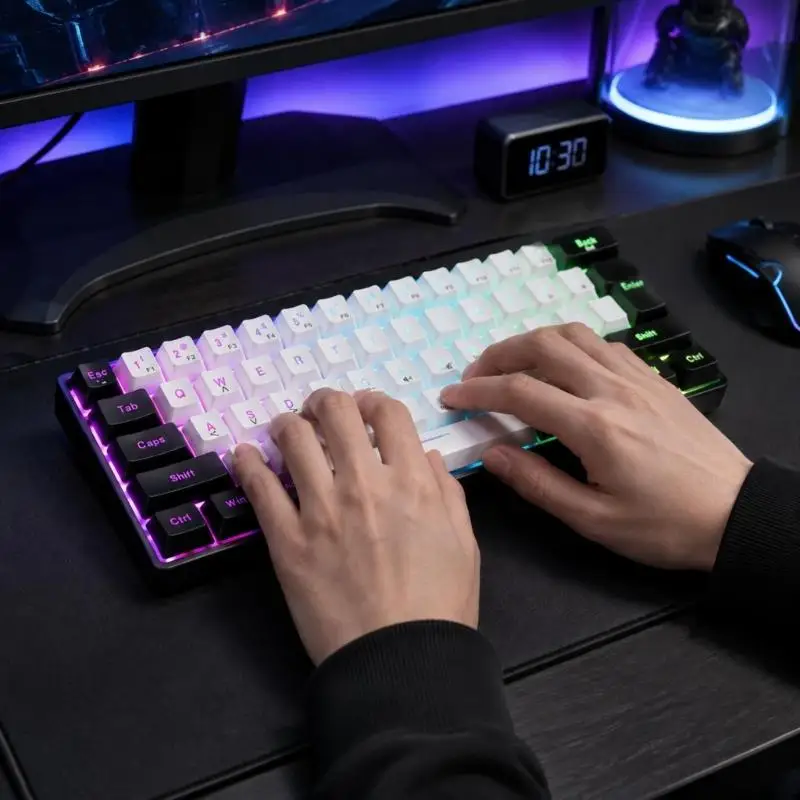 Y1UB USB 61-Key Mechanical Keyboard for Office Corners and Laptop Stations Daily