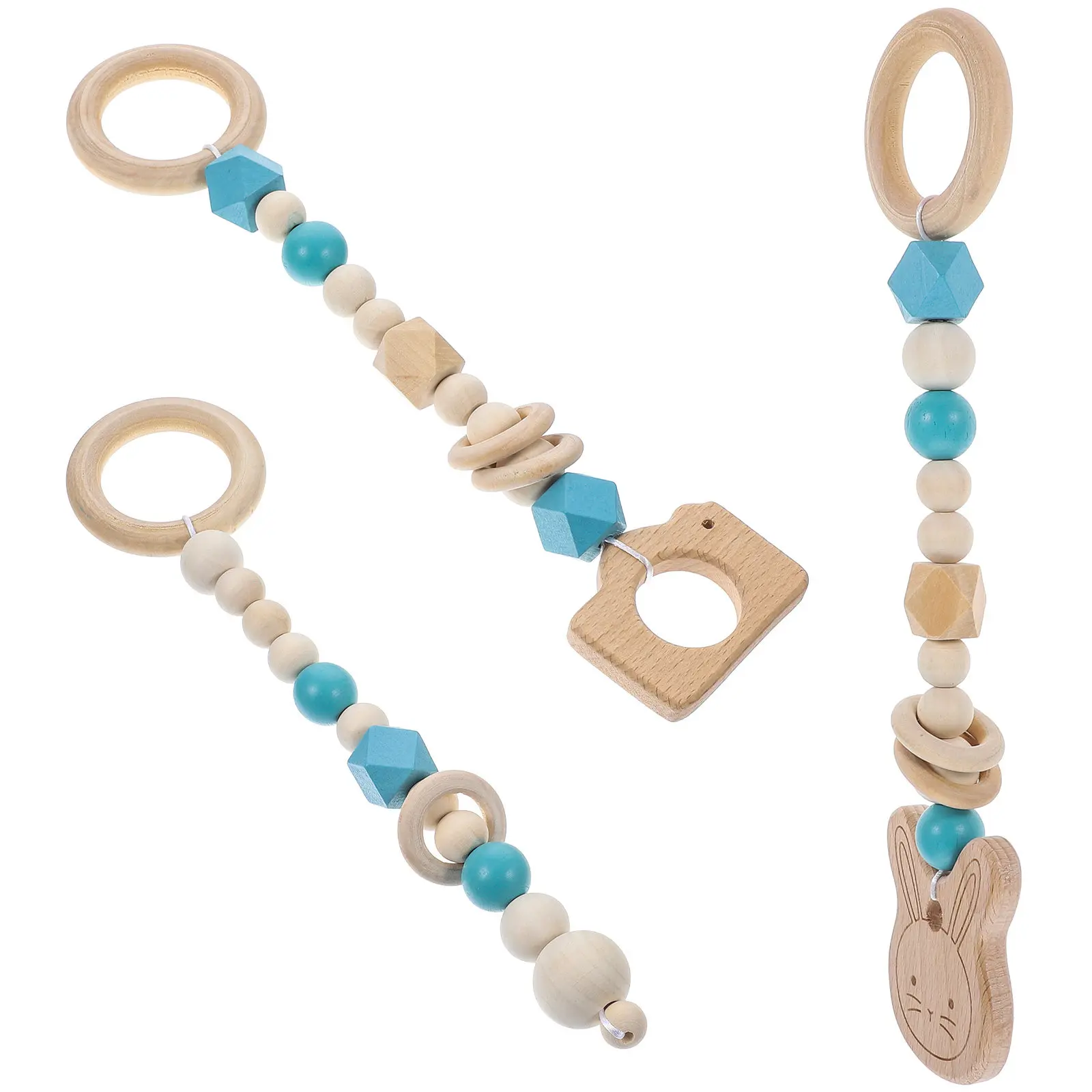 

3 Pcs Toys Kids Play Gym Hanging Stroller Pendant Nursery Blue Children Room Decors Toddler