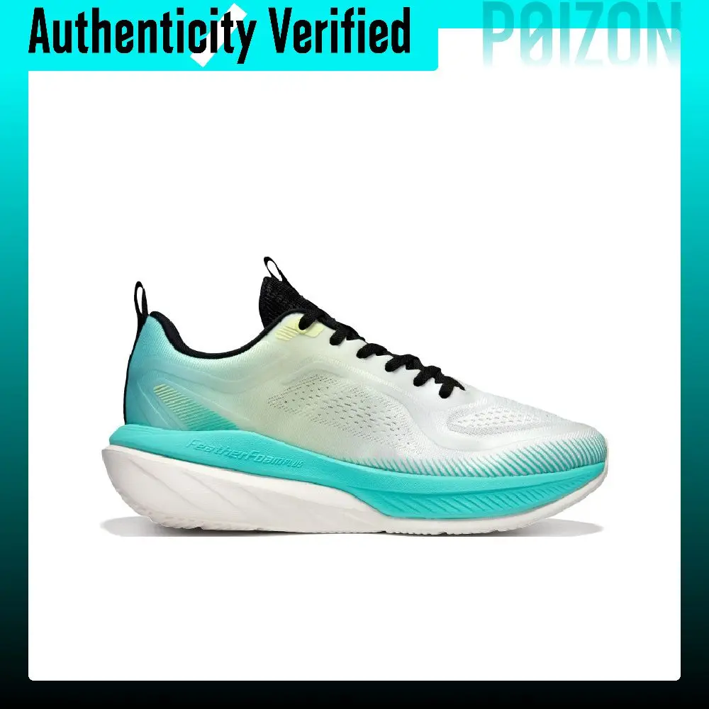 XTEP Cushioning Slip Resistant Lightweight Low top Casual Running Shoes Men's White Cyan Yellow 875119110048/