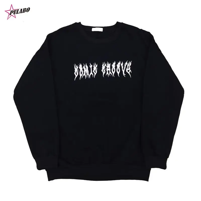 PULABO Oversized Hoodie Women Gothic Y2K Long Sleeved Hooded Sweatshirts Harajuku Punk Loose Casual Hoodies Woman Man Sudaderas