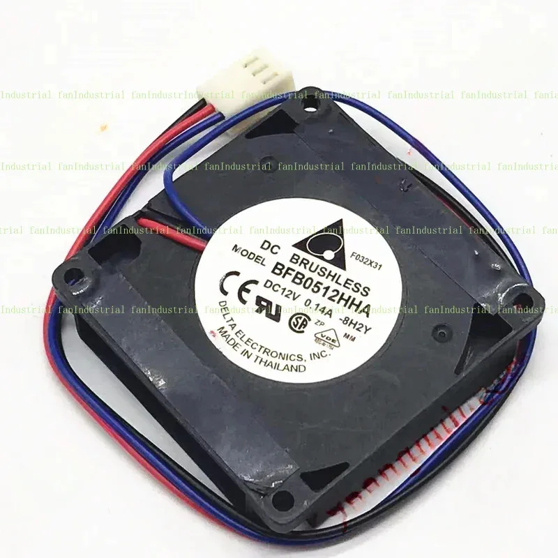 Z Electronics BFB0512HHA AR00 AC14 8H2Y 12V 0.14A 50x50x10mm Ventilador enfriador de servidor de 3 cables