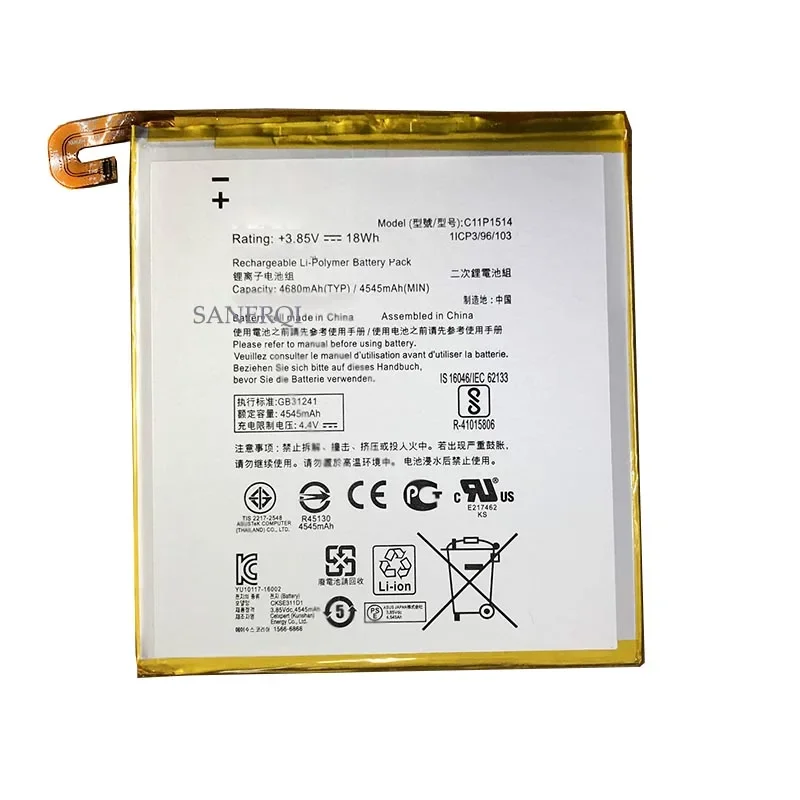 New Battery C11P1514 4680mAh For ASUS ZenPad 3 8.0 ZT581KL 4545 P800 Tablet Battery+Tools