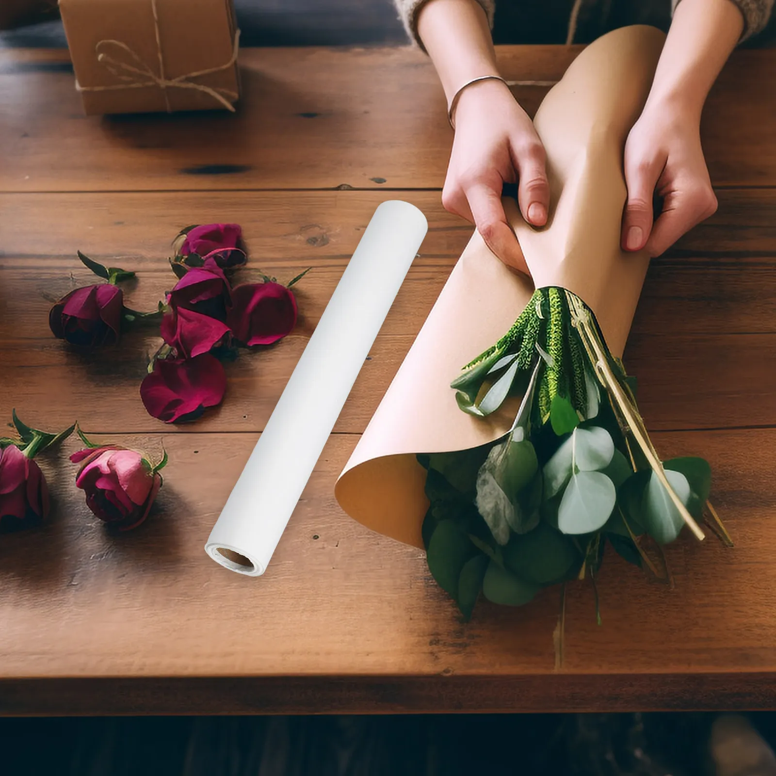 White Wrapping Tissue Paper Roll Versatile for Clothing Projects Favors Bouquet Arrangement Packaging Craft Decor