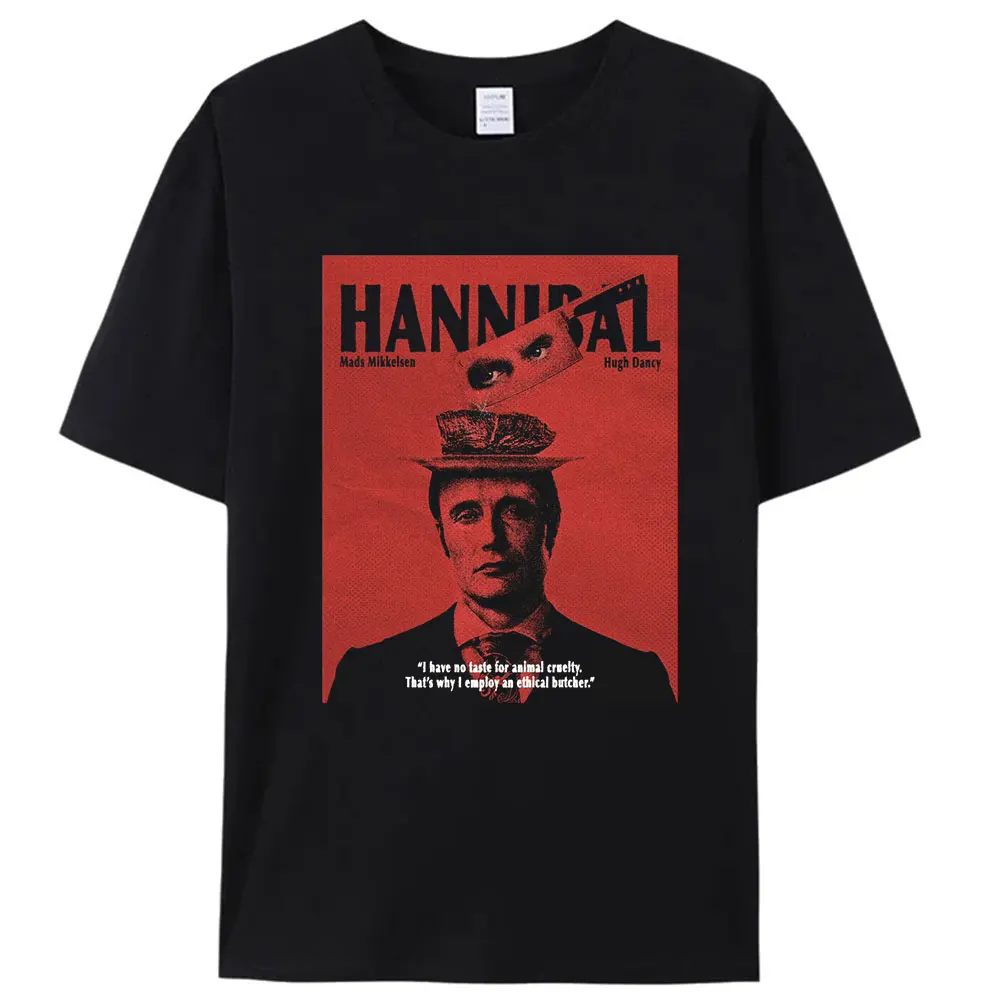 An ethical butcher Retro Horror movie Hannibal Gift t shirt for man  Scary film Hannigram Graphic clothes All size Tops S-6XL