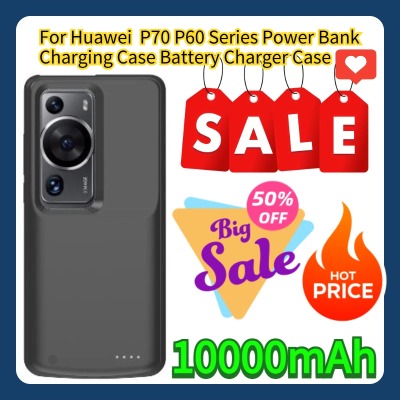 

For Huawei P70 P60 Series Power Bank Charging Case 10000mAh Battery Charger Case