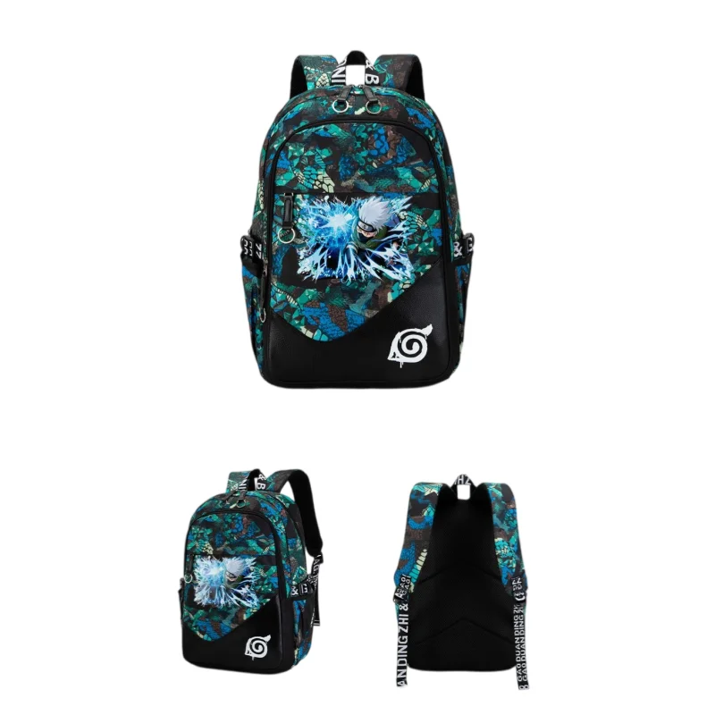 Naruto-Rucksack, neues, kreatives Cartoon-Design, Uzumaki Naruto, modisch, strapazierfähig, wasserdicht, großes Fassungsvermögen, leichter Schulrucksack. – Detail 5