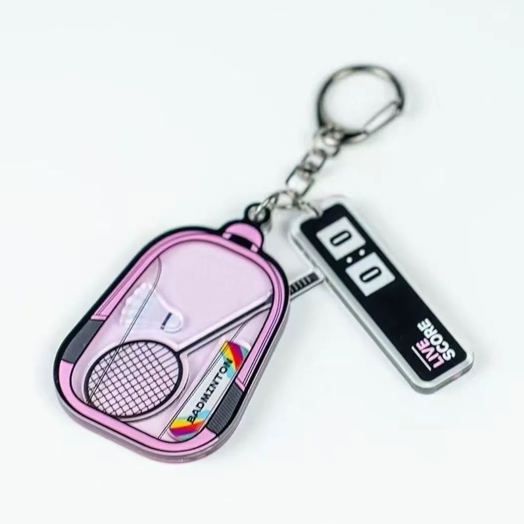 Cute Badminton Backpack Rattle Pendant