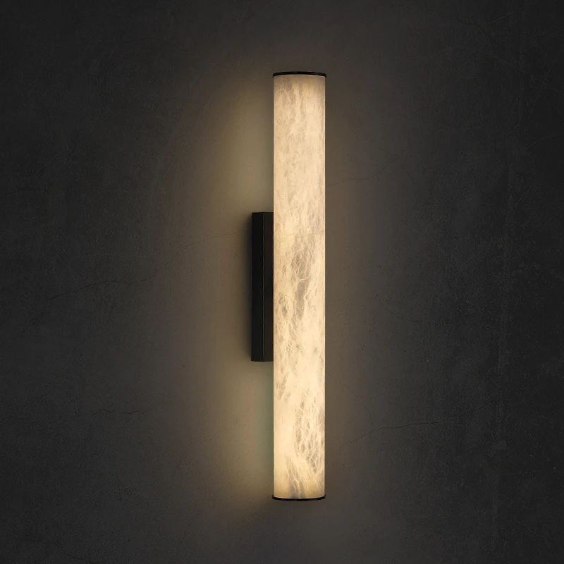 

Postmodern minimalist intelligent dimming marble wall lamp villa living room background wall bedroom bedside hotel corridor
