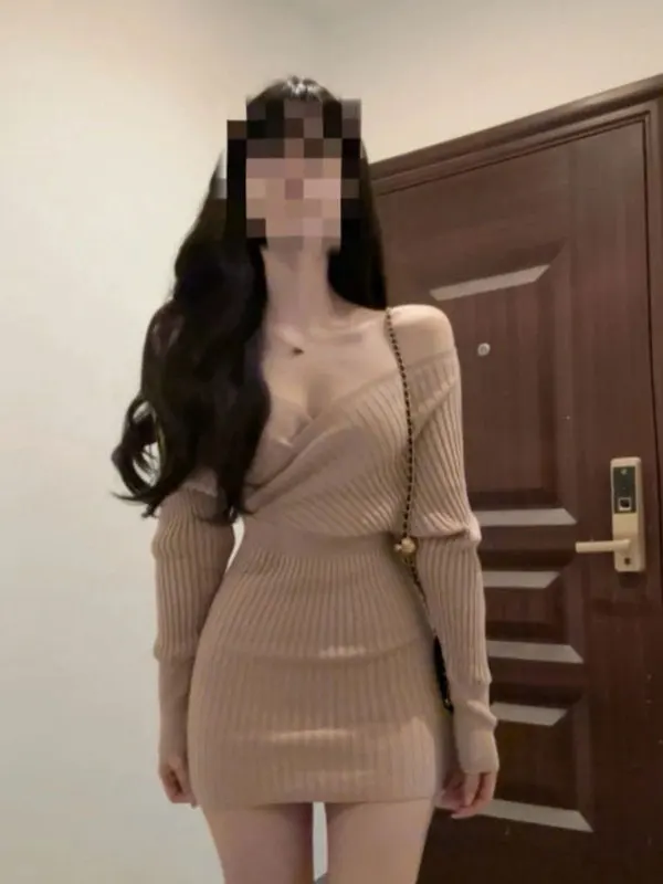 

Сексуальная трикотажная юбка с v-образным вырезом, облегающая хлопчатобумажная ткань с высокой талией, длинный свеч, осень-зима, моя для женщин и девочек