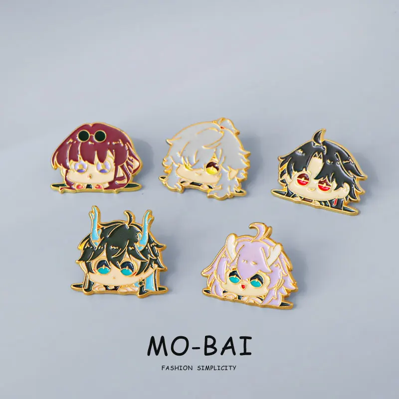 

Anime Honkai: Star Rail Cosplay Game Metal Brooch Cartoon Pendant Send Friend Backpack Decoration Accessories Xmas Birthday Gift